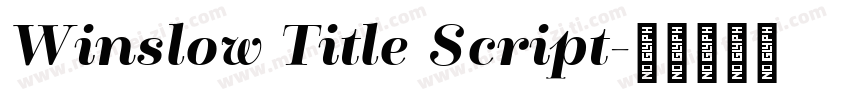 Winslow Title Script字体转换